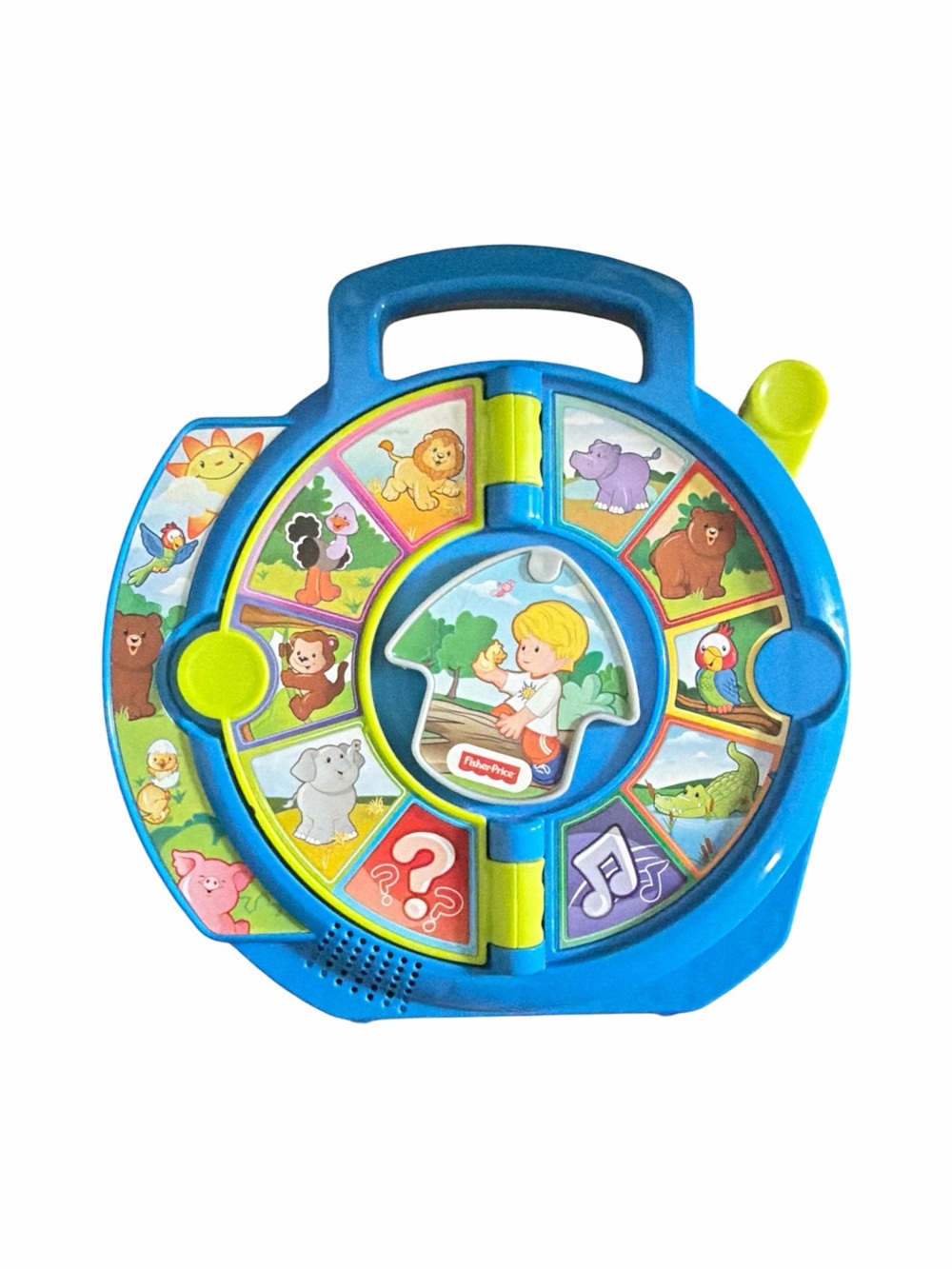 Fisher-Price Blue Interactive Animal Sound Wheel Toy